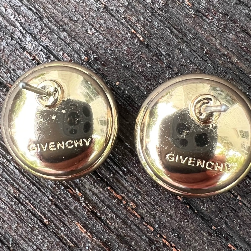 Givenchy Gold Crystal Studs - Vintage Glam - Picture 7 of 13